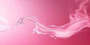 粉色梦幻水浪烟雾特效图