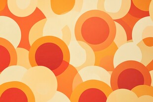 橙黄圆圈图案背景设计