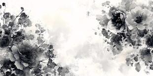 水墨花卉背景图