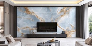 现代客厅大理石背景墙设计