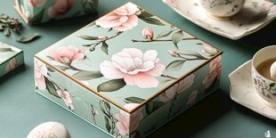 花卉图案精美礼盒展示