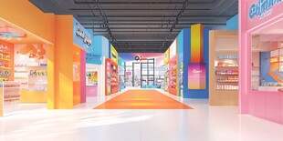 多彩儿童用品店室内空间