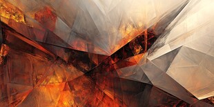 抽象几何火焰艺术画面