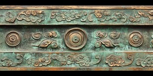 古铜雕花饰件