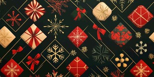 圣诞礼品雪花图案背景