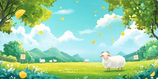 田园牧羊图 清新自然好风光