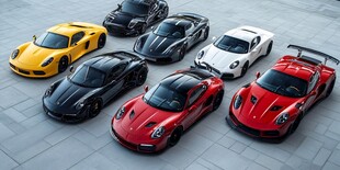 多辆酷炫跑车齐聚展示