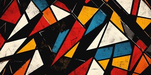 几何色块抽象艺术图案