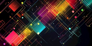 炫彩几何线条抽象背景图