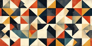几何拼接多彩抽象图案