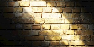 阳光洒落的复古砖墙