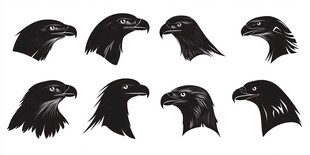 鹰头剪影集合