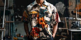 个性印花短袖男士展示