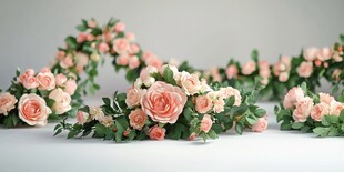 粉色玫瑰花卉装饰摆件