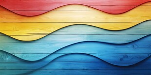 多彩波浪木纹背景图案