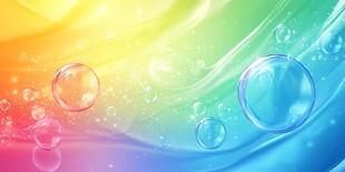 梦幻彩虹气泡背景图