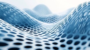 蓝色网格状流动科技背景