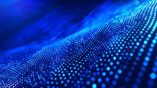 蓝色科技感点阵列背景图