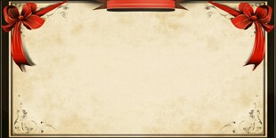 复古红丝带装饰空白背景