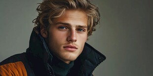 帅气金发男士时尚肖像