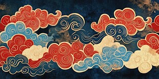 中式古典云纹图案设计