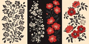 复古花卉图案装饰设计