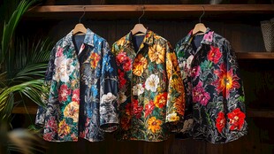 多彩花卉印花时尚衬衫展示