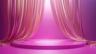 梦幻紫色舞台幕布场景