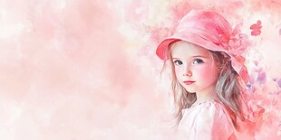 粉色系甜美小女孩写真