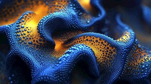 梦幻蓝色海洋生物纹理