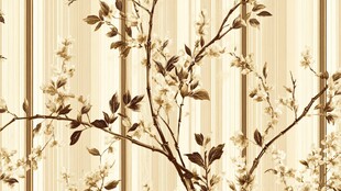 复古花卉条纹背景墙纸