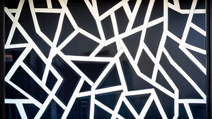 黑白几何线条抽象装饰画