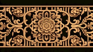 中式木雕花纹精美装饰图案