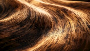 丝滑光泽的迷人波浪秀发