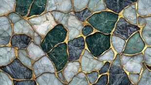 翡翠金纹拼接石材纹理