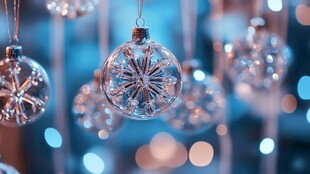 晶莹圣诞球 点亮节日氛围