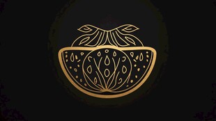 金色西瓜图案装饰元素