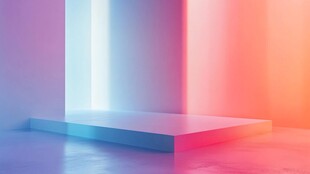 梦幻渐变光影展示平台