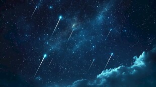 梦幻星空下的流星飞舞