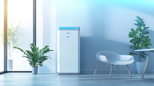 简约室内的立式空调场景