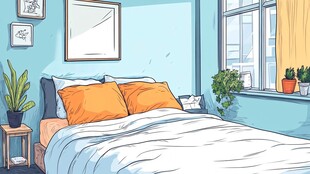 清新简约风卧室一角