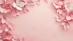 粉色浪漫纸花背景图
