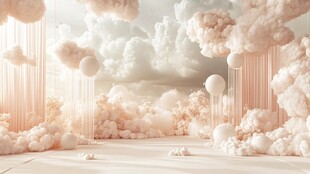 梦幻云朵主题浪漫场景