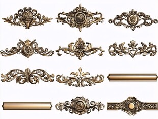 复古金属装饰构件集合
