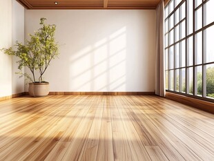 简约明亮的空旷室内空间