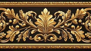 欧式奢华金色雕花装饰图案