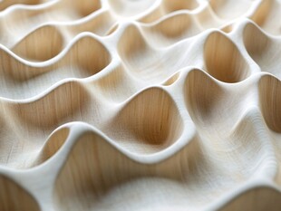 波浪形木质纹理艺术结构