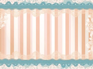 梦幻条纹蕾丝边框背景图