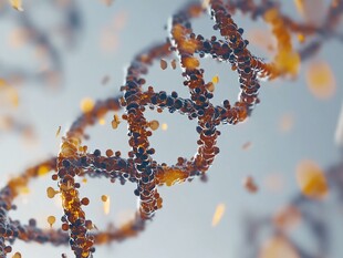 DNA双螺旋结构微观图像