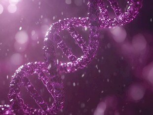 紫色梦幻DNA双螺旋结构